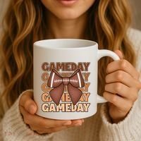 Coqutte Bow Football Game Day Coffee Mug thumb 3