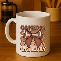 Coqutte Bow Football Game Day Coffee Mug thumb 4