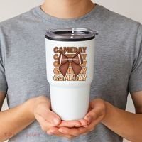Coqutte Bow Football Game Day Tumbler thumb 2