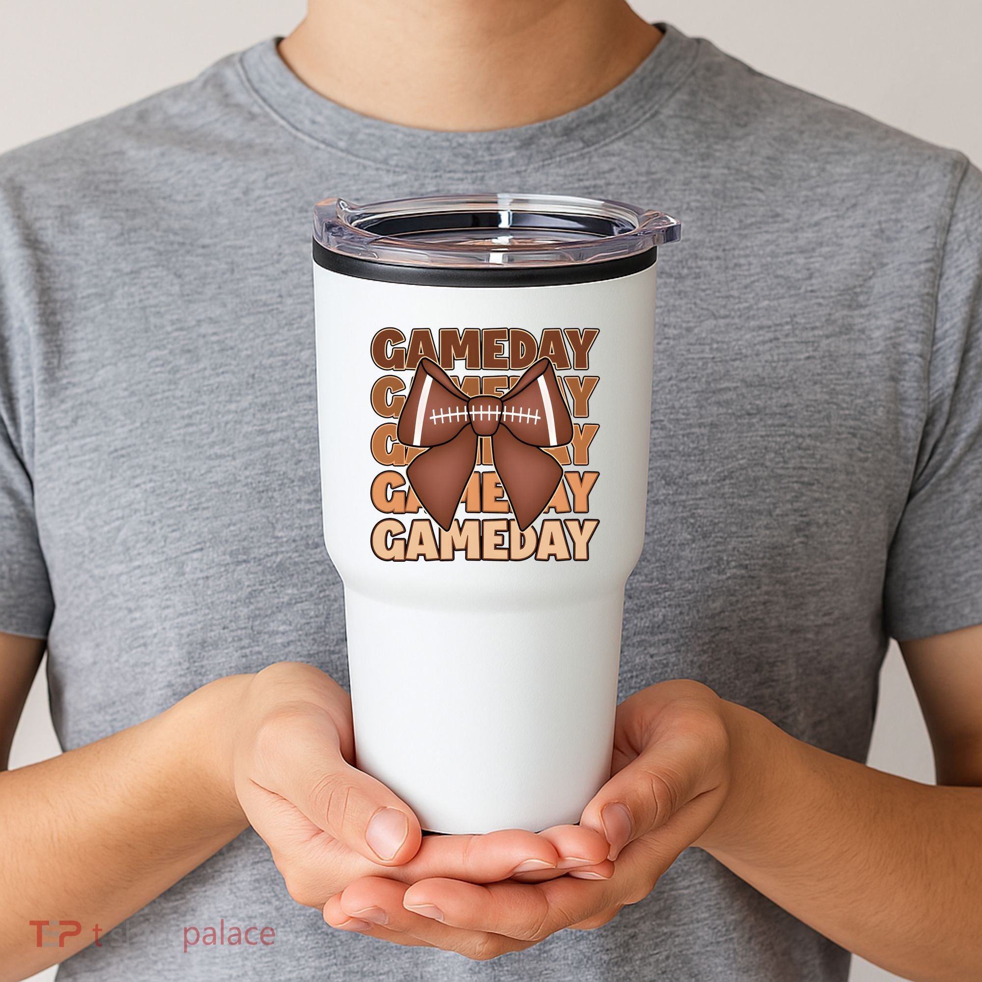 Coqutte Bow Football Game Day Tumbler
