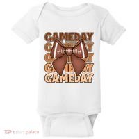 Coqutte Bow Football Game Day Baby Bodysuit thumb 0
