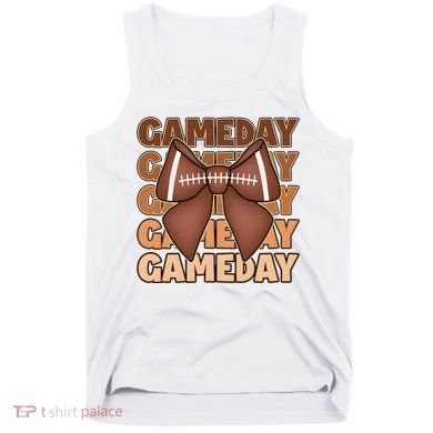 Coqutte Bow Football Game Day Tank Top