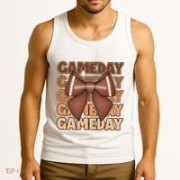 Coqutte Bow Football Game Day Tank Top thumb 3