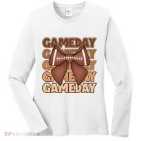 Coqutte Bow Football Game Day Women's Long Sleeve Shirt thumb 0