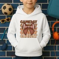 Coqutte Bow Football Game Day Kids Hoodie thumb 2