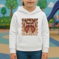 Coqutte Bow Football Game Day Kids Hoodie thumb 3