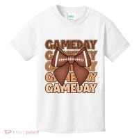 Coqutte Bow Football Game Day Kids T-Shirt thumb 0
