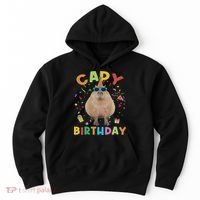 Capy Birthday Funny Capybara Animals Birthday Hoodie thumb 0