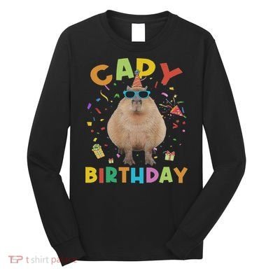 Capy Birthday Funny Capybara Animals Birthday Long Sleeve Shirt