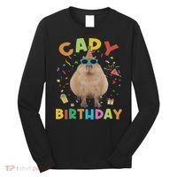 Capy Birthday Funny Capybara Animals Birthday Long Sleeve Shirt thumb 0