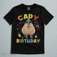 Capy Birthday Funny Capybara Animals Birthday T-Shirt thumb 5