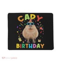 Capy Birthday Funny Capybara Animals Birthday Mousepad thumb 0