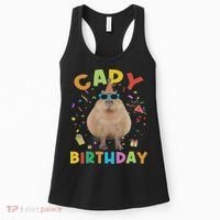 Capy Birthday Funny Capybara Animals Birthday Women's Tank Top thumb 0