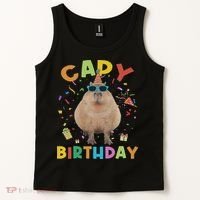 Capy Birthday Funny Capybara Animals Birthday Tank Top thumb 2