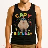 Capy Birthday Funny Capybara Animals Birthday Tank Top thumb 3