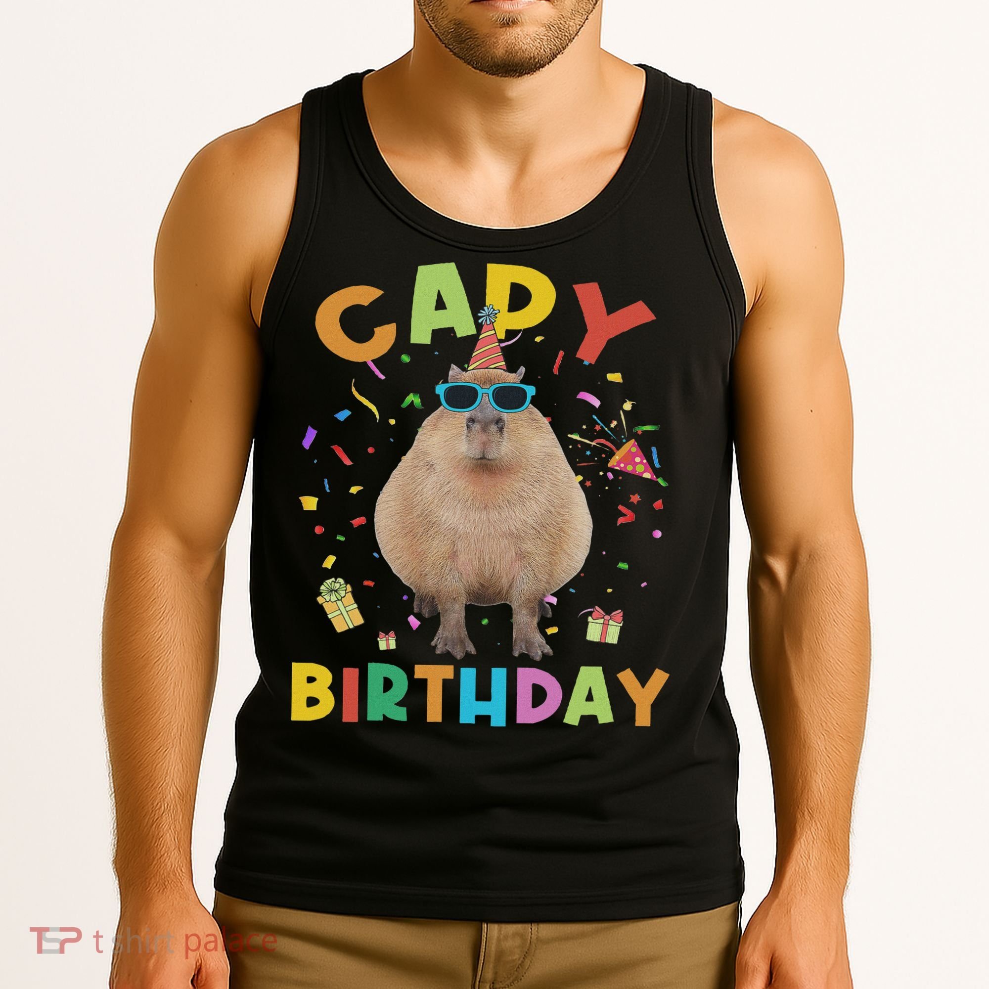 Capy Birthday Funny Capybara Animals Birthday Tank Top