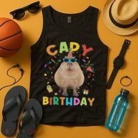 Capy Birthday Funny Capybara Animals Birthday Tank Top thumb 4