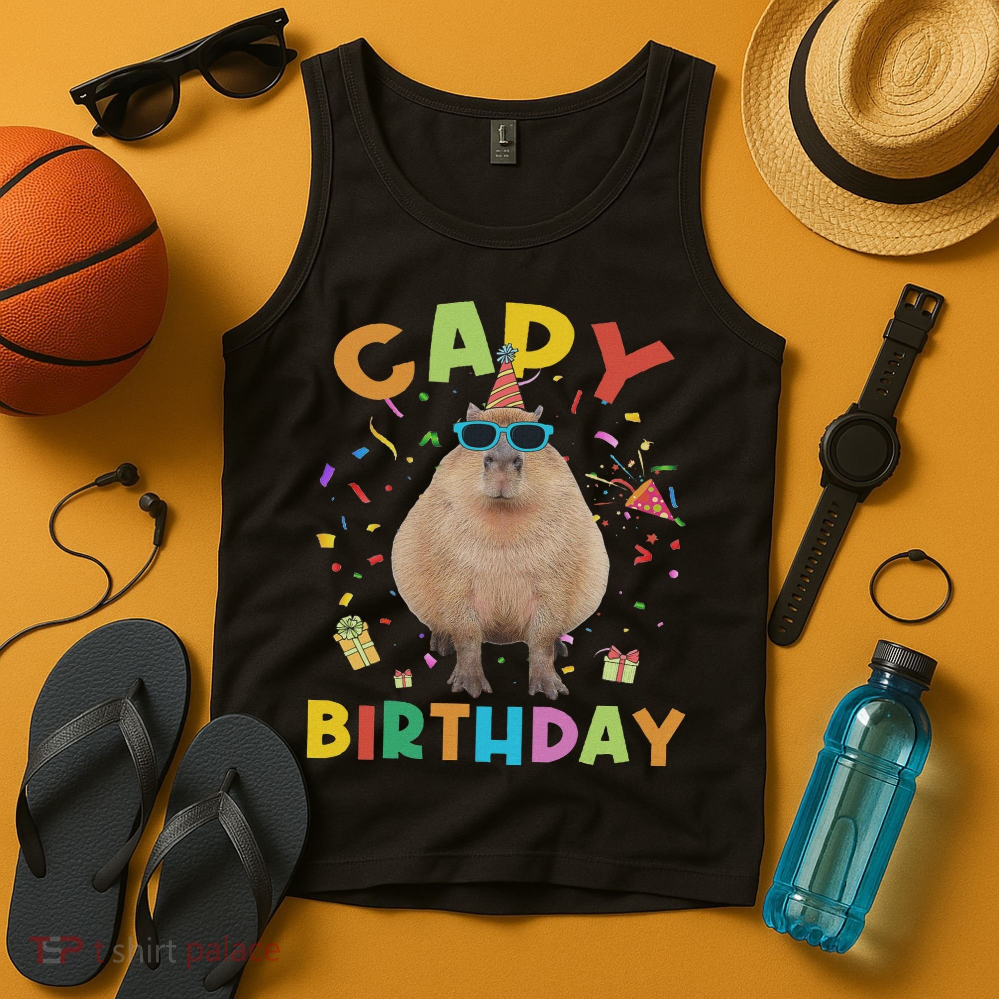 Capy Birthday Funny Capybara Animals Birthday Tank Top
