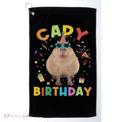 Capy Birthday Funny Capybara Animals Birthday Golf Towel