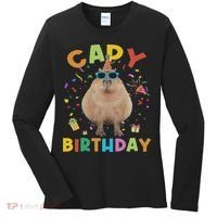Capy Birthday Funny Capybara Animals Birthday Women's Long Sleeve Shirt thumb 0