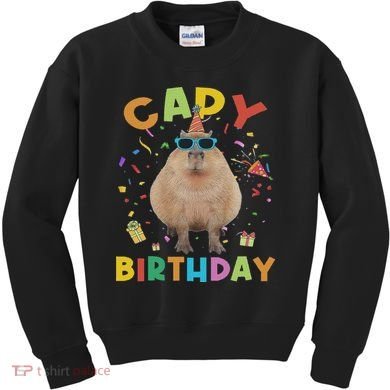 Capy Birthday Funny Capybara Animals Birthday Kids Sweatshirt