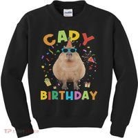 Capy Birthday Funny Capybara Animals Birthday Kids Sweatshirt thumb 0