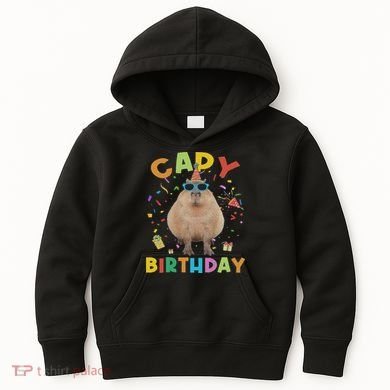 Capy Birthday Funny Capybara Animals Birthday Kids Hoodie