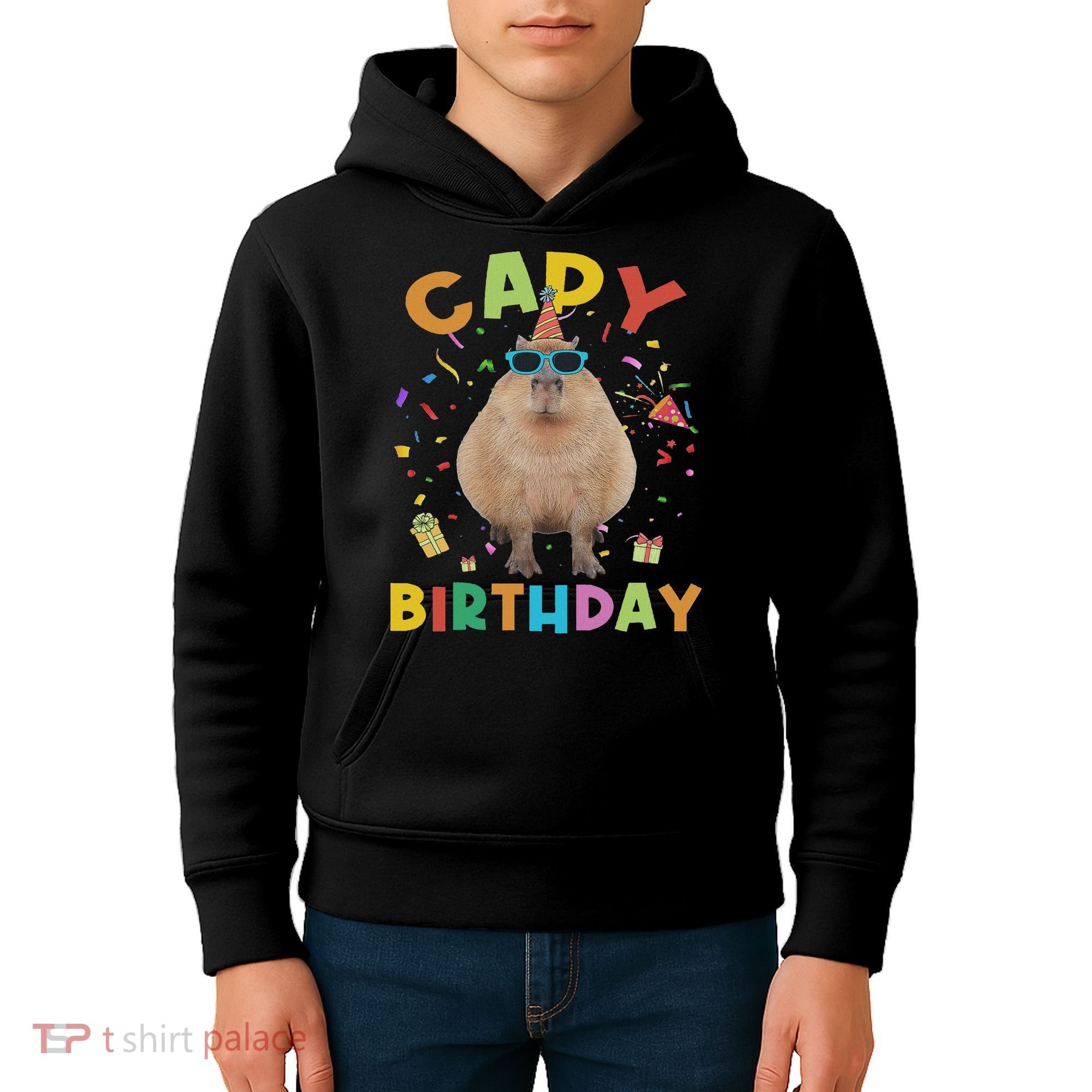 Capy Birthday Funny Capybara Animals Birthday Kids Hoodie