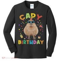 Capy Birthday Funny Capybara Animals Birthday Kids Long Sleeve Shirt thumb 0