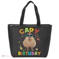 Capy Birthday Funny Capybara Animals Birthday Tote Bag thumb 0