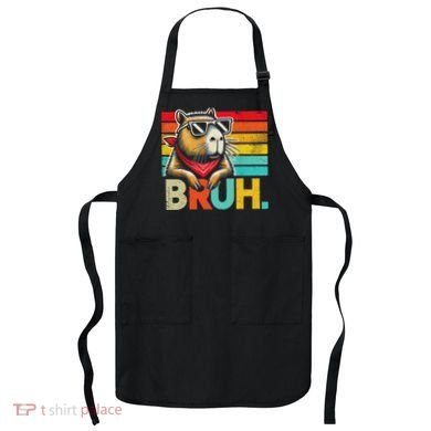 Capybara Bruh Funny Graphic Funny Capybara Apron