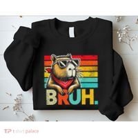 Capybara Bruh Funny Graphic Funny Capybara Sweatshirt thumb 2