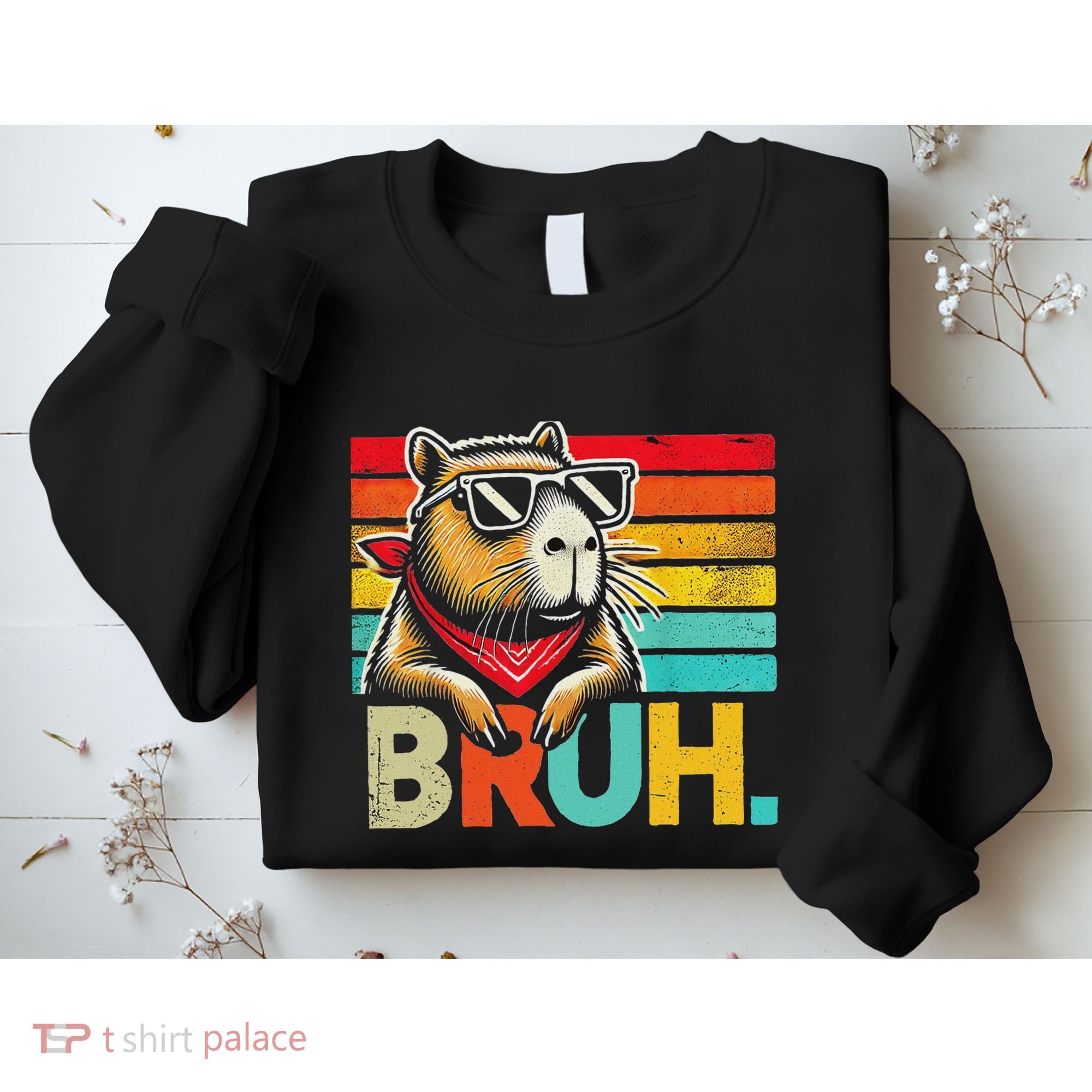 Capybara Bruh Funny Graphic Funny Capybara Sweatshirt