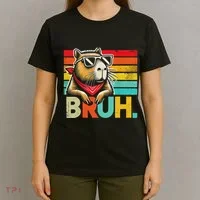 Capybara Bruh Funny Graphic Funny Capybara T-Shirt thumb 4