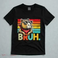 Capybara Bruh Funny Graphic Funny Capybara T-Shirt thumb 5