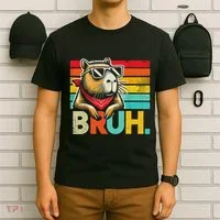 Capybara Bruh Funny Graphic Funny Capybara T-Shirt thumb 6