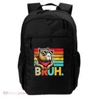 Capybara Bruh Funny Graphic Funny Capybara Backpack thumb 0