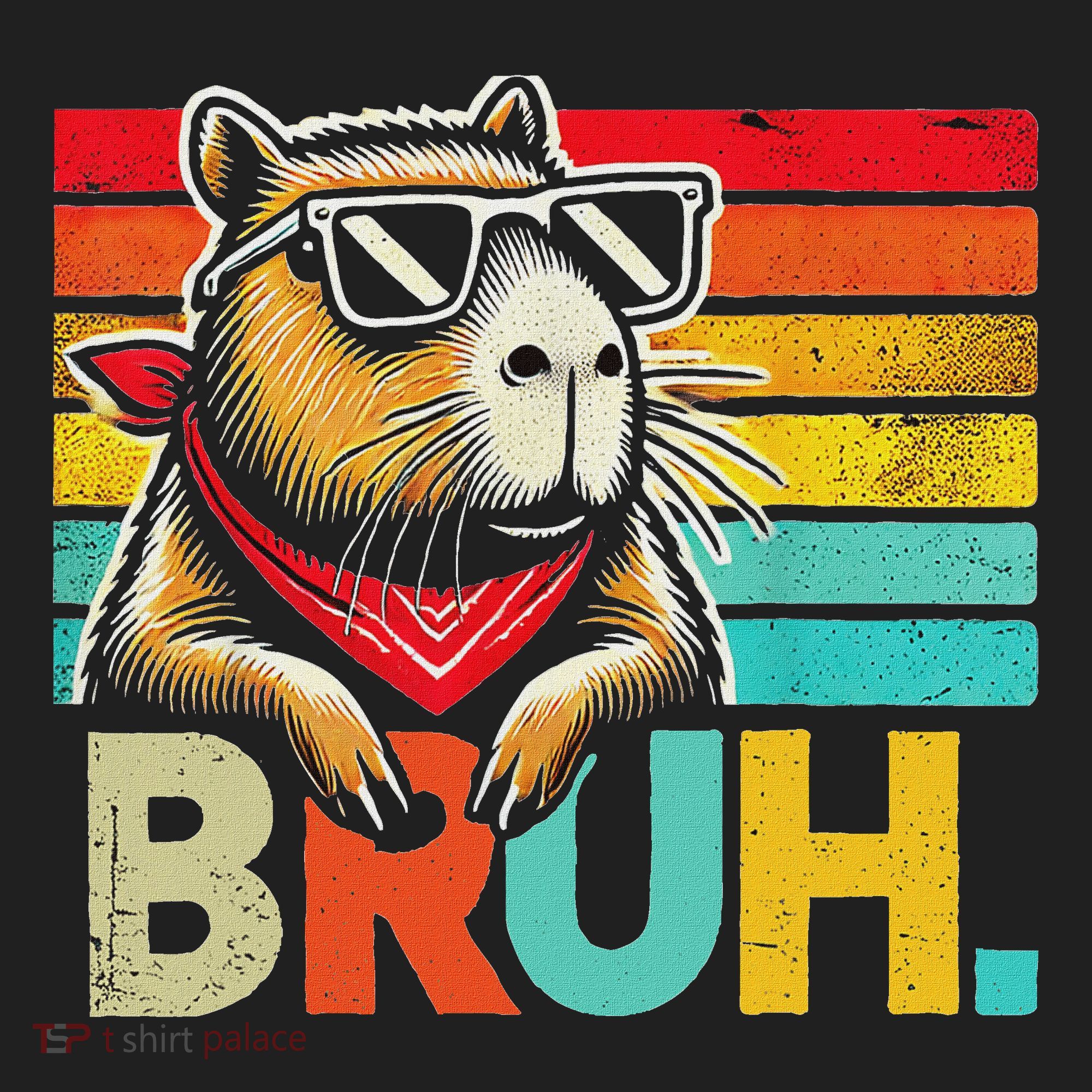 Capybara Bruh Funny Graphic Funny Capybara Beanie