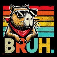 Capybara Bruh Funny Graphic Funny Capybara Mousepad thumb 1
