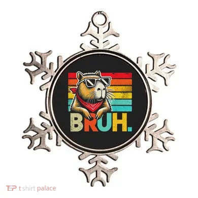 Capybara Bruh Funny Graphic Funny Capybara Ornament