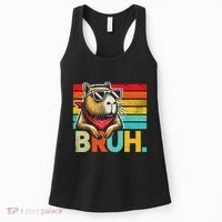 Capybara Bruh Funny Graphic Funny Capybara Women's Tank Top thumb 0