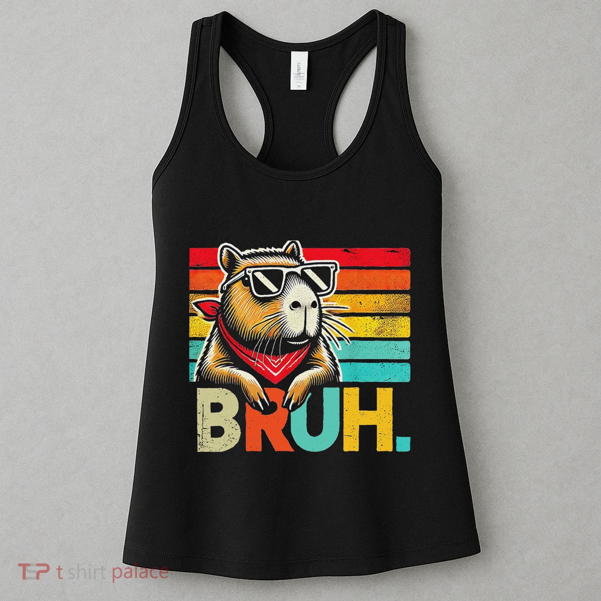 Capybara Bruh Funny Graphic Funny Capybara Women's Tank Top