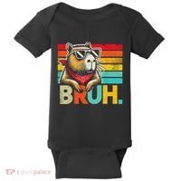 Capybara Bruh Funny Graphic Funny Capybara Baby Bodysuit thumb 0