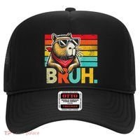 Capybara Bruh Funny Graphic Funny Capybara Hat thumb 0