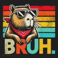 Capybara Bruh Funny Graphic Funny Capybara Hat thumb 2