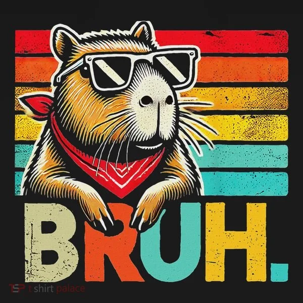 Capybara Bruh Funny Graphic Funny Capybara Toddler Hoodie