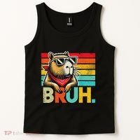 Capybara Bruh Funny Graphic Funny Capybara Tank Top thumb 2