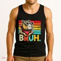Capybara Bruh Funny Graphic Funny Capybara Tank Top thumb 3