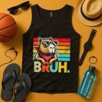 Capybara Bruh Funny Graphic Funny Capybara Tank Top thumb 4