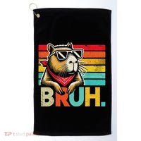 Capybara Bruh Funny Graphic Funny Capybara Golf Towel thumb 0